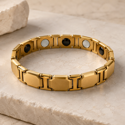 Gold Octagonal Faceted Ceramic Bracelet-SF-GLD-O02