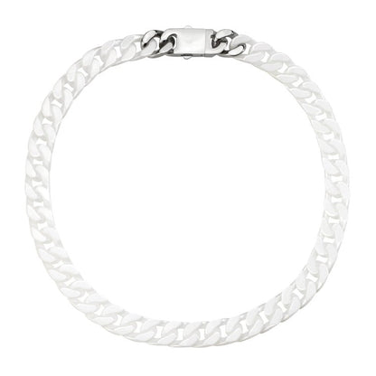 Chunky Cuban Ceramic Chain | White, Black, Yellow & Taupe