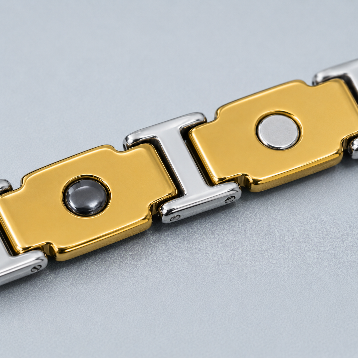 Gold Wide Faceted Ceramic Bracelet-SF-GLD-W01