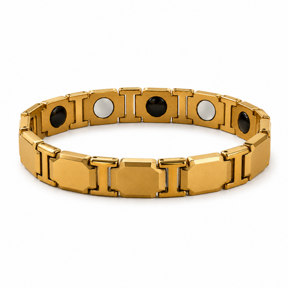 Gold Octagonal Faceted Ceramic Bracelet-SF-GLD-O02