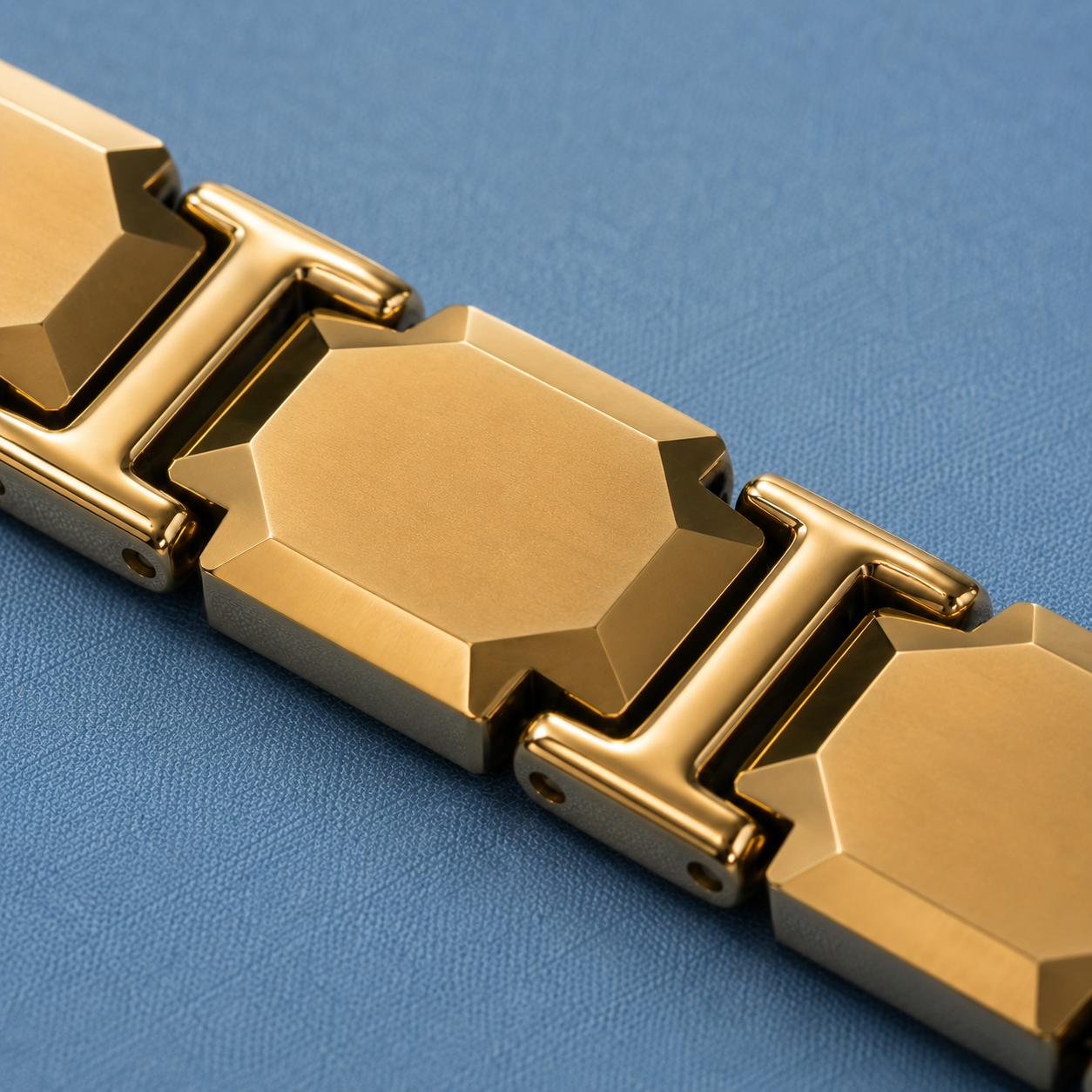 Gold Octagonal Faceted Ceramic Bracelet-SF-GLD-O02