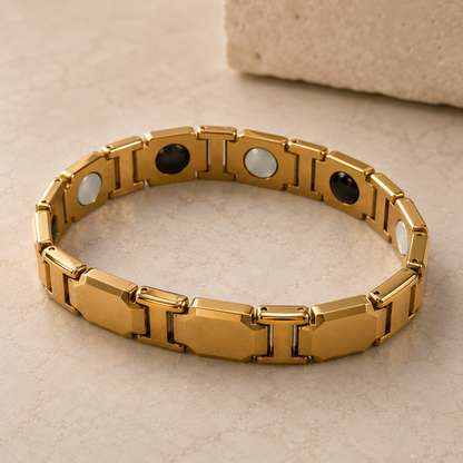 Gold Octagonal Faceted Ceramic Bracelet-SF-GLD-O02
