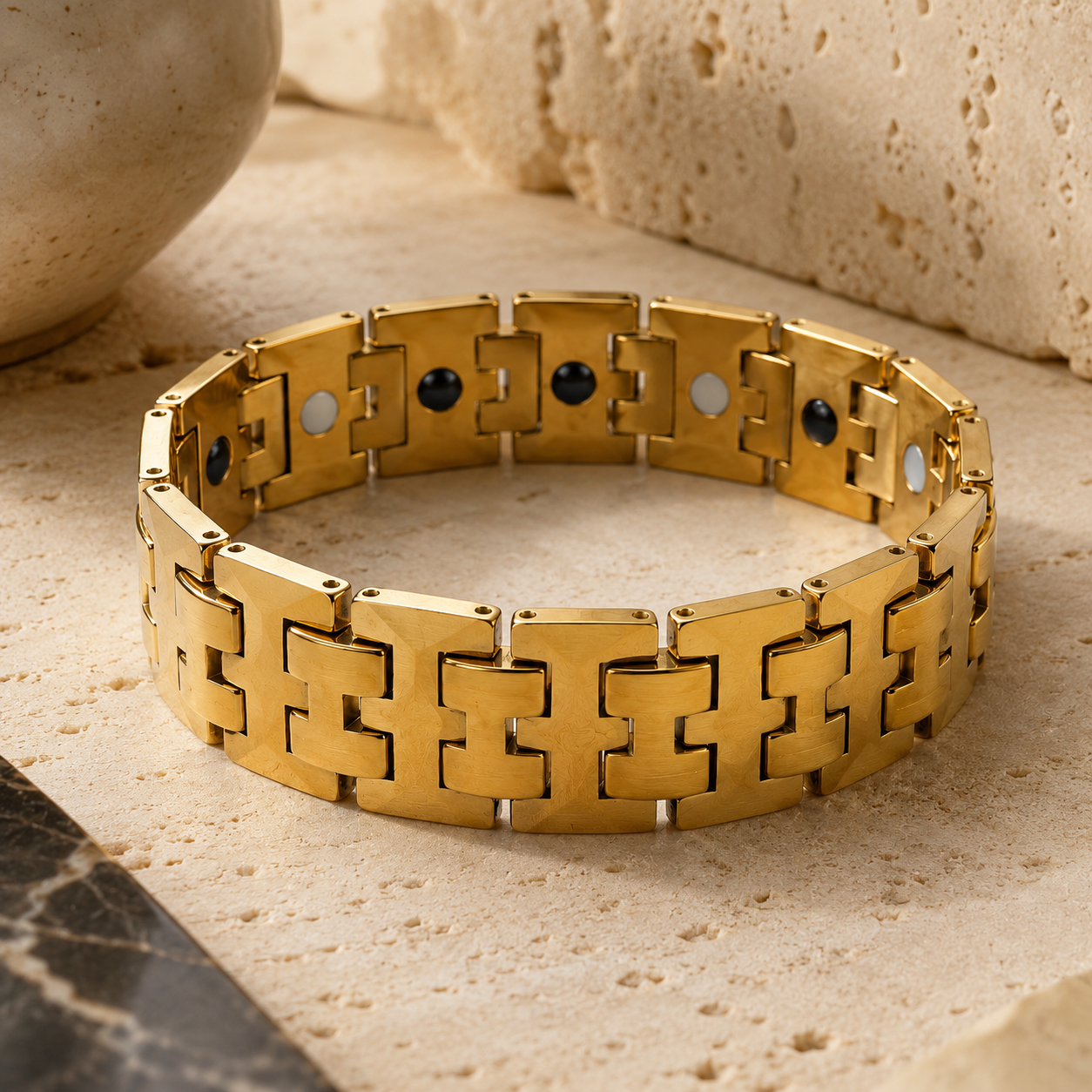 Gold Chain Ceramic Bracelet-SF-GLD-C01