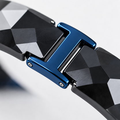 Deep Blue Ceramic Blue-Frame Bracelet-CC-BL-B01