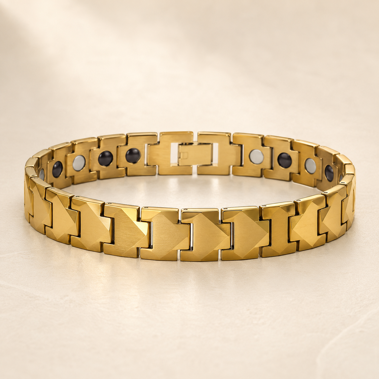 Gold Leaf Faceted Ceramic Bracelet-SF-GLD-L01