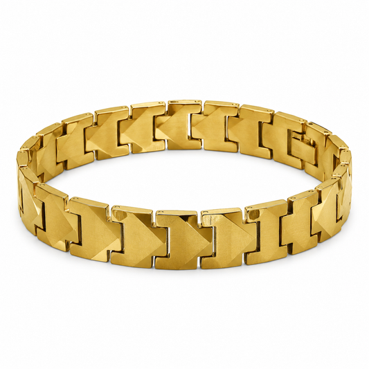 Gold Leaf Faceted Ceramic Bracelet-SF-GLD-L01