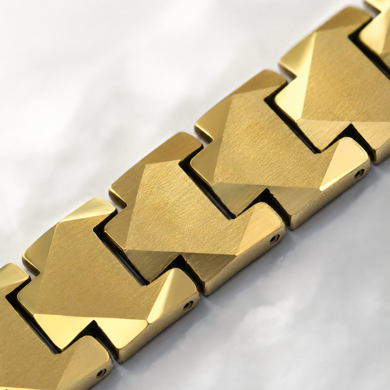 Gold Leaf Faceted Ceramic Bracelet-SF-GLD-L01