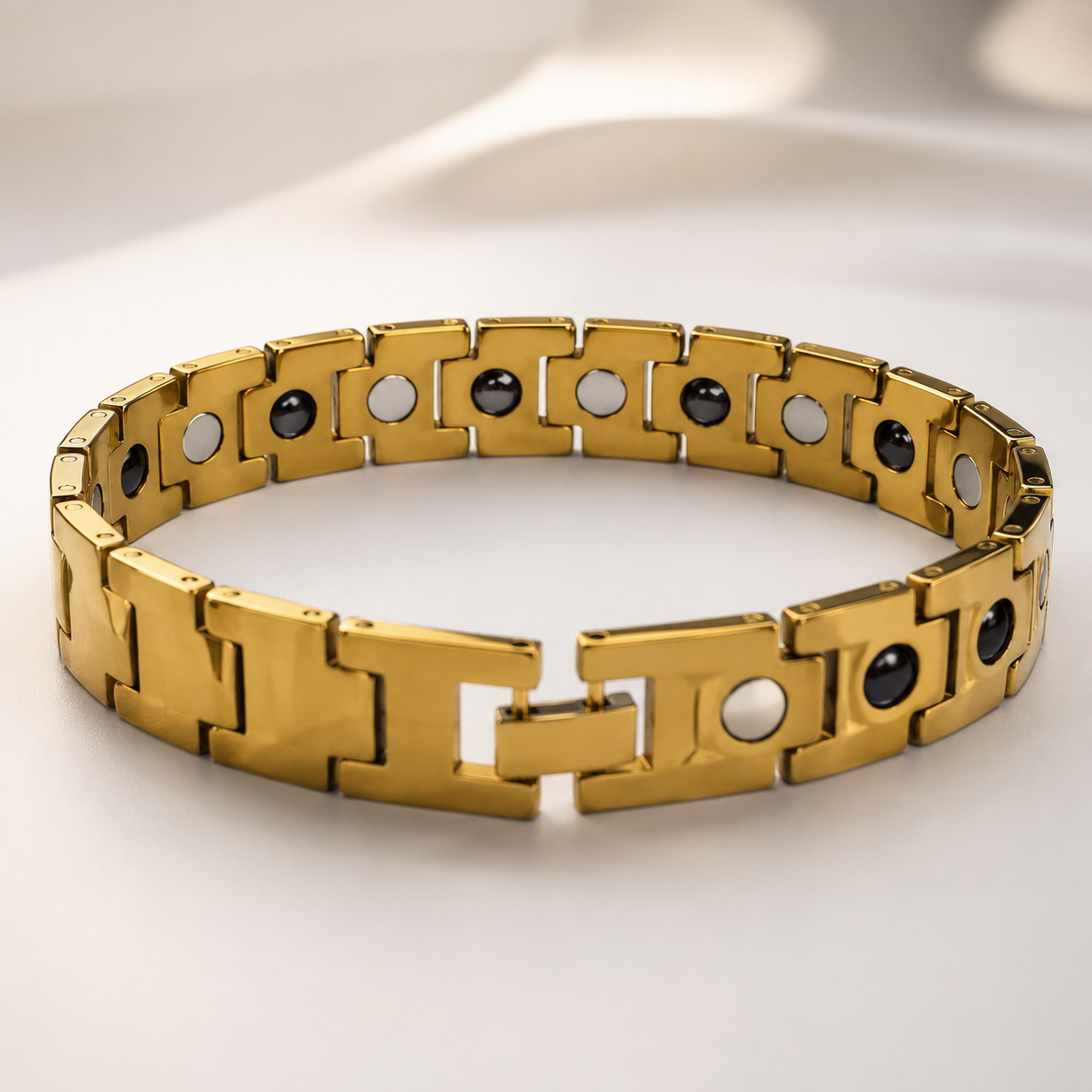 Gold Leaf Faceted Ceramic Bracelet-SF-GLD-L01